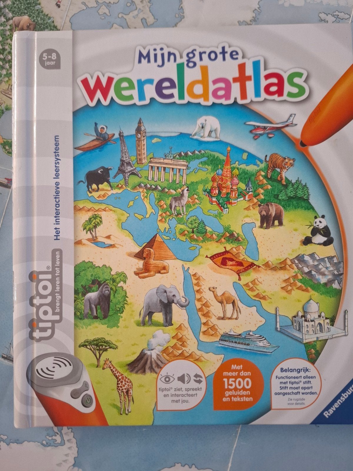 Mijn Grote Wereldatlas Tiptoi Ravensburger (5-8 jaar), Overige atlassen, 2000 tot heden, Ravensburger Tiptoi, Ophalen of Verzenden