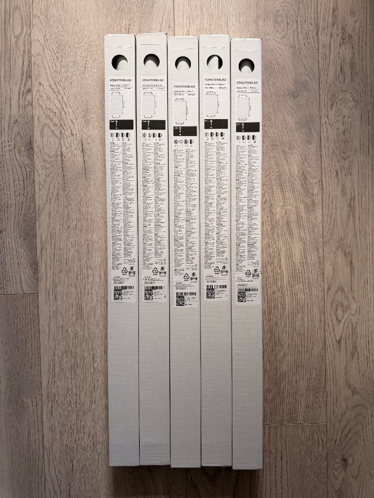 Rolgordijn - Fonsterblad ikea (5 stuks), 60x155, Ophalen, Verduisterend, Wit, Rolgordijn