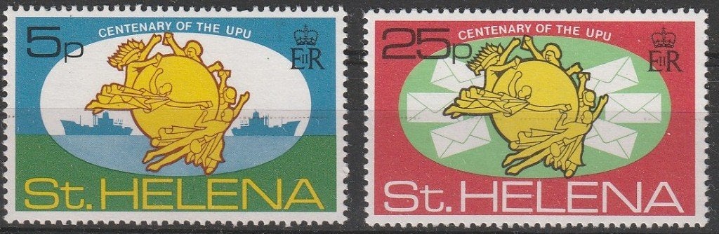 4752. St. Helena 270/71 pfr. 100 jaar UPU, Postzegels en Munten, Ophalen of Verzenden, Overige landen, Postfris
