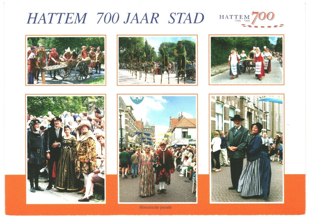 43628 Hattem 700 jaar stad _Nette oude kaart Onbeschreven, Verzenden, 1980 tot heden, Ongelopen, Gelderland