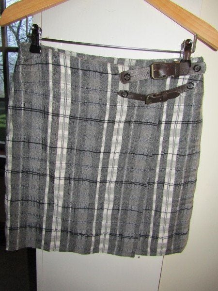 D1624 JOSEPHINE & CO mt 36 nieuw rok grijs ruit scheerwol, Kleding | Dames, Josephine & Co, Verzenden, Nieuw, Knielengte