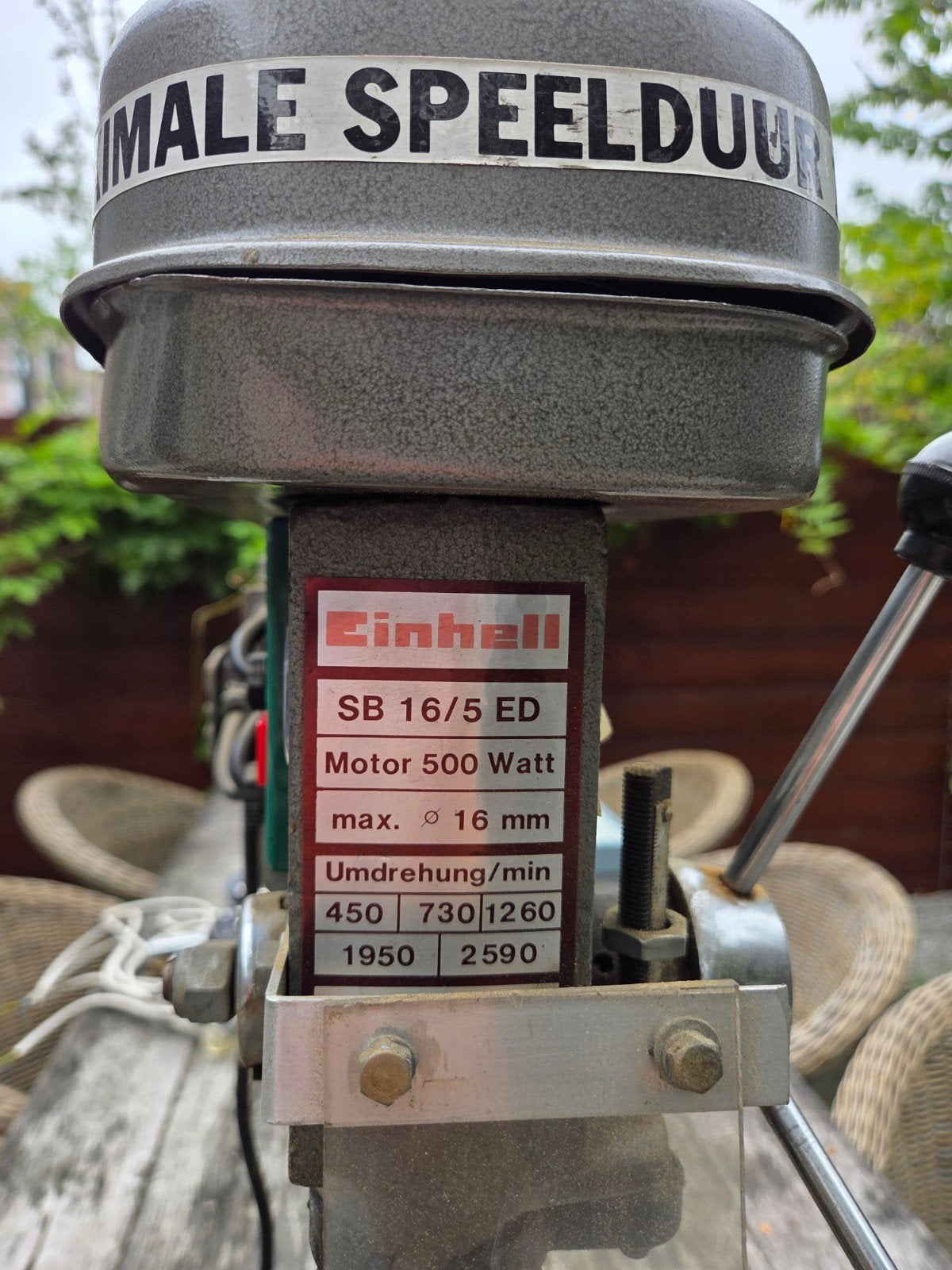 Einhell Kolomboormachine SB 16/5 ED - 500 Watt, Ophalen, Gebruikt, 400 tot 600 watt, Kolomboormachine