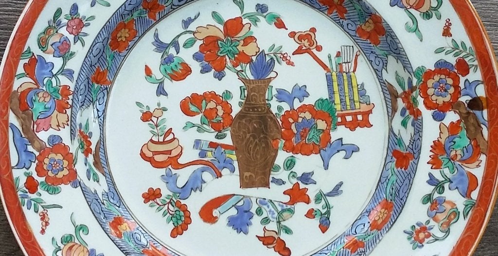Om 1723 - 1735 Bord Verenigde Oost Indische Compagnie VOC, Ophalen of Verzenden