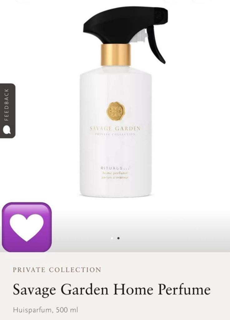 Rituals Savage Garden home perfume huisspray 500 ml nieuw!, Ophalen of Verzenden, Nieuw