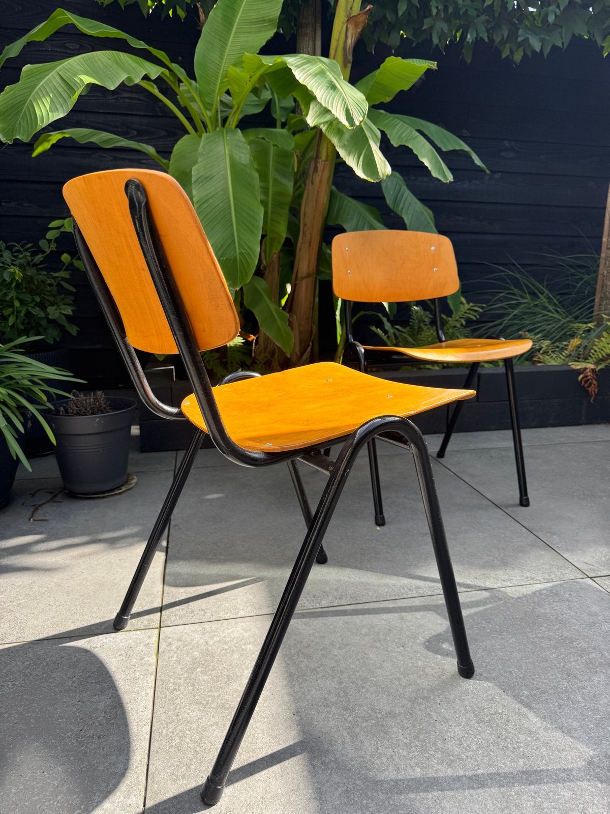Vintage schoolstoelen - Set van 8, Huis en Inrichting, Ophalen, Gebruikt, Overige kleuren, Vintage