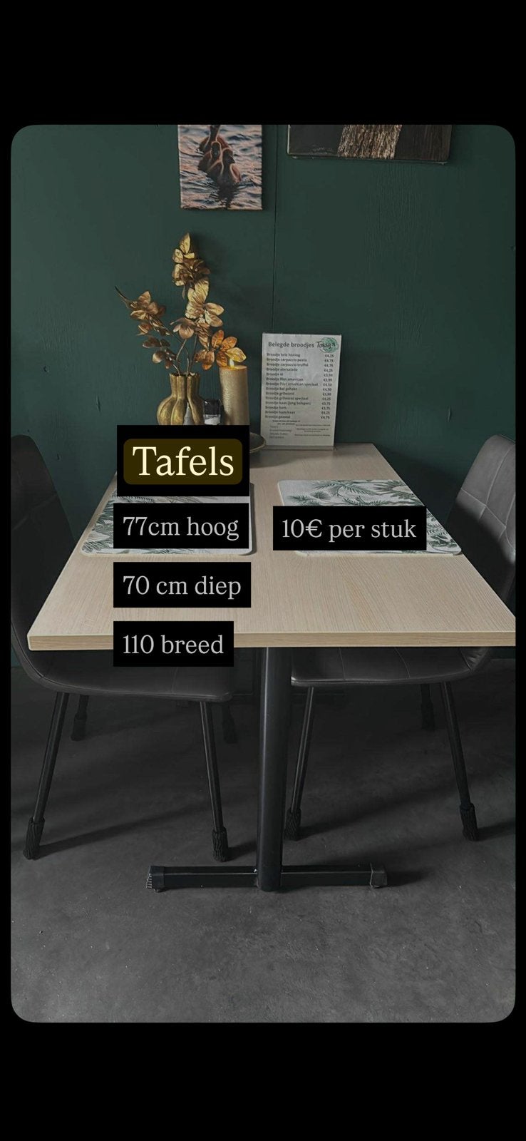 Tafel, Ophalen, Gebruikt