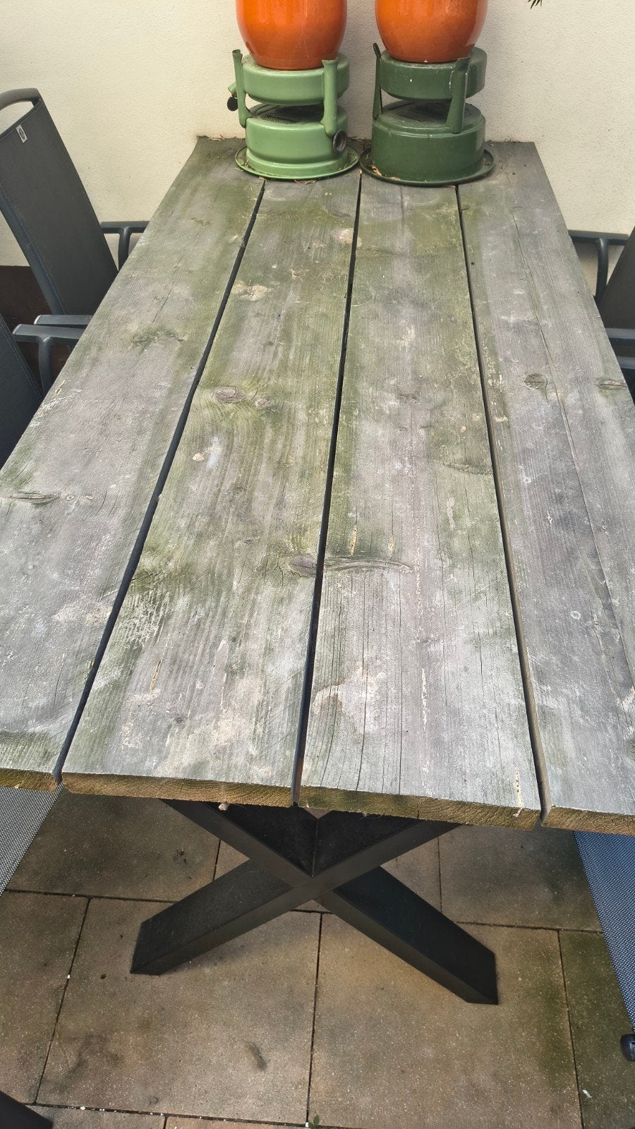 T.e.a.b. Tuintafel, weersbestendig, Ophalen, Gebruikt, Rechthoekig, Hout