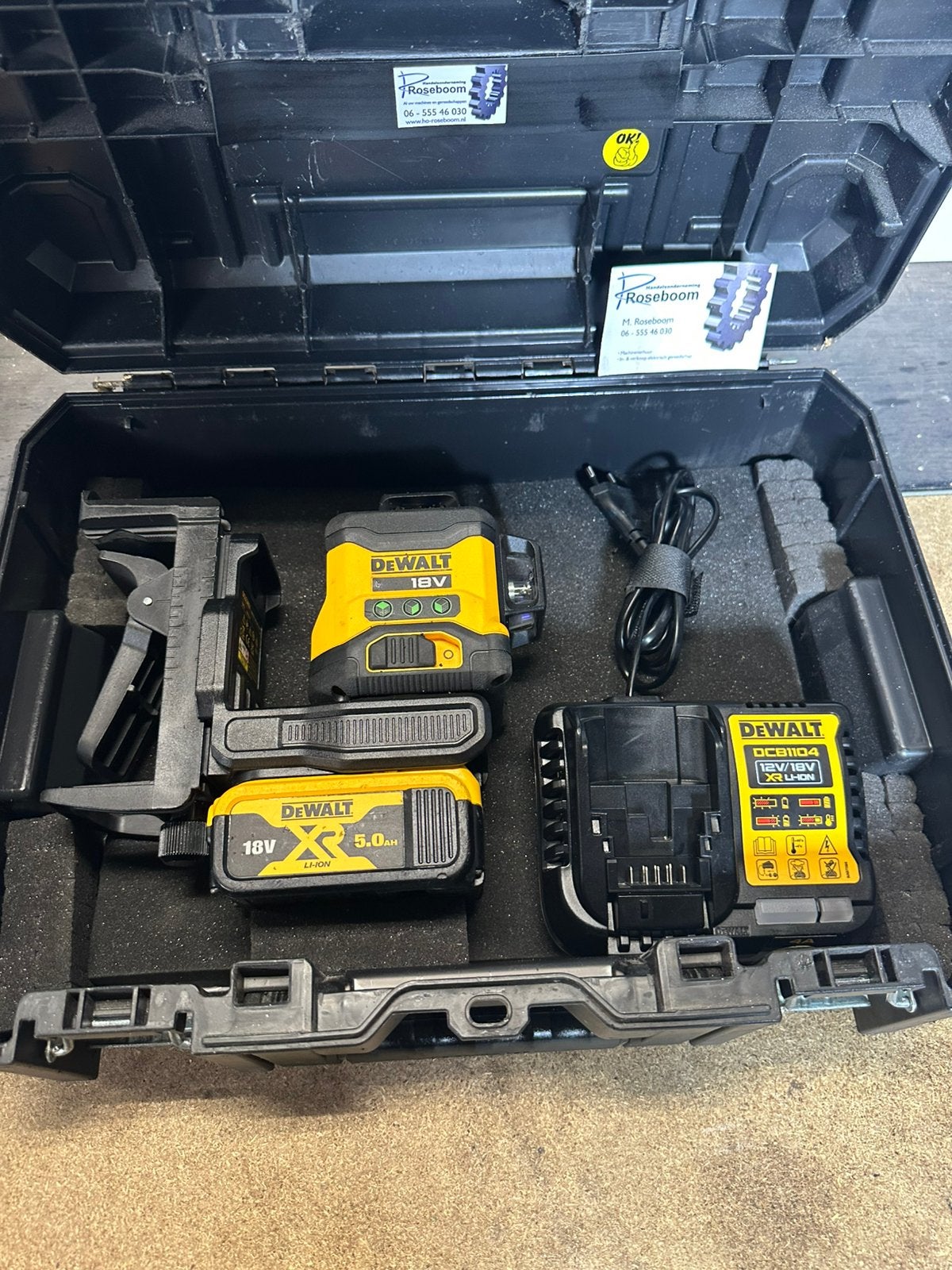 Dewalt 3x360gr kruislijn laser type DCLE34031 groen licht, Ophalen of Verzenden, Zo goed als nieuw, Dewalt, Www.dewalt.com