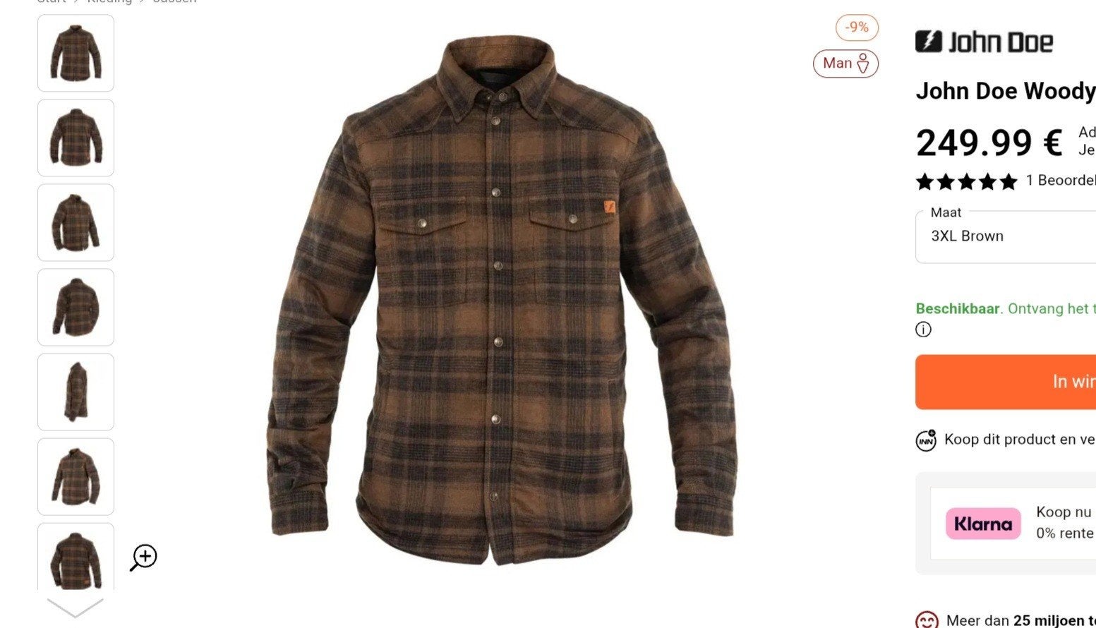 John Doe Woody bruin , XXL ,  XXXL, Jas | textiel, Heren, John Doe, Ophalen of Verzenden