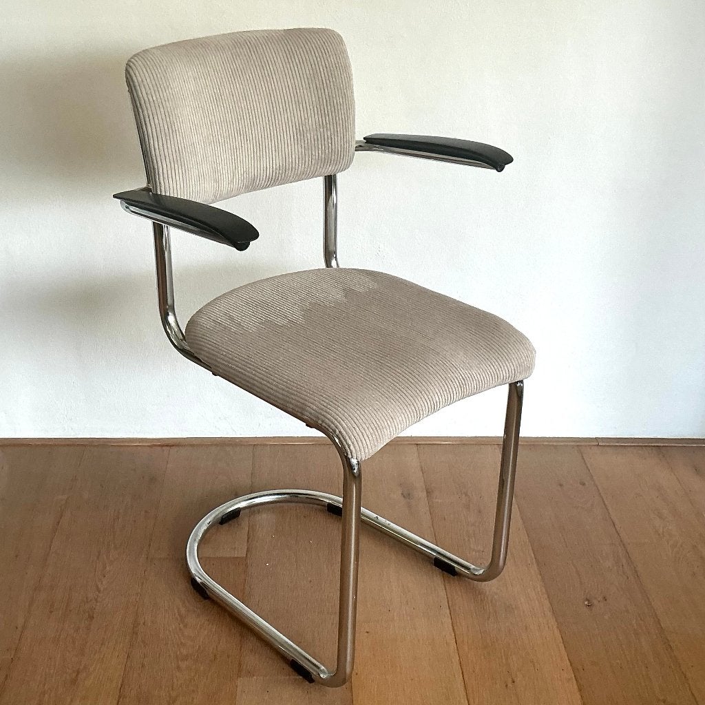 Vintage Gispen stoel 208, bureaustoel, eetkamerstoel, Huis en Inrichting, Ophalen, Gebruikt, Overige materialen, Industrieel