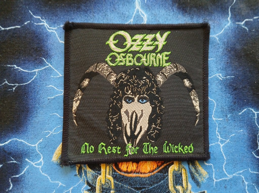 OZZY OSBOURNE vrij mooie zeldzame vintage 1988 PATCH 15, Verzenden, Nieuw, Kleding