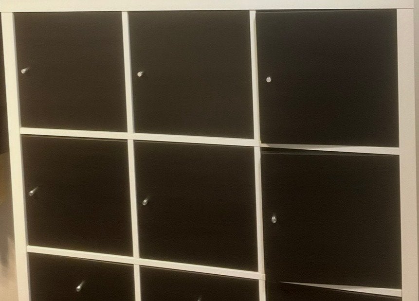 6 zwarte IKEA Kallax kast deuren (excl. kast), Huis en Inrichting, Ophalen, Gebruikt