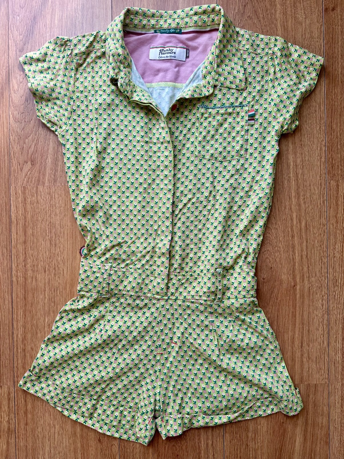 4FF 4FunkyFlavours jumpsuit/ playsuit katoen 158-164, Ophalen of Verzenden, Zo goed als nieuw, Meisje, Broek