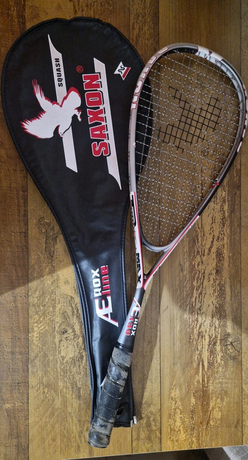 Saxon Squash Racket met hoes - AEROX Line, Ophalen, Gebruikt