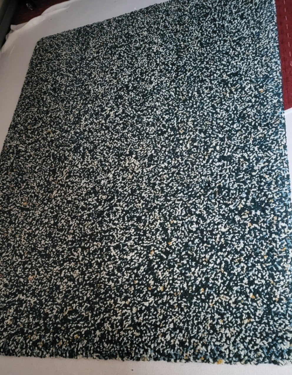 IKEA Tapijt - Donkergroen met spikkels, Modern, Speels, 100 tot 150 cm, Blauw, Ophalen of Verzenden