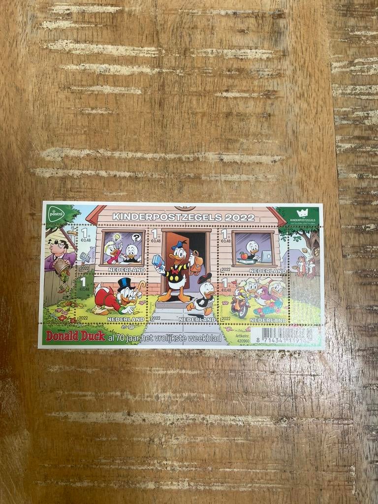 2022 Blok Kinderpostzegels Donald Duck NVPH 4059 Postfris., Ophalen of Verzenden, Na 1940, Postfris
