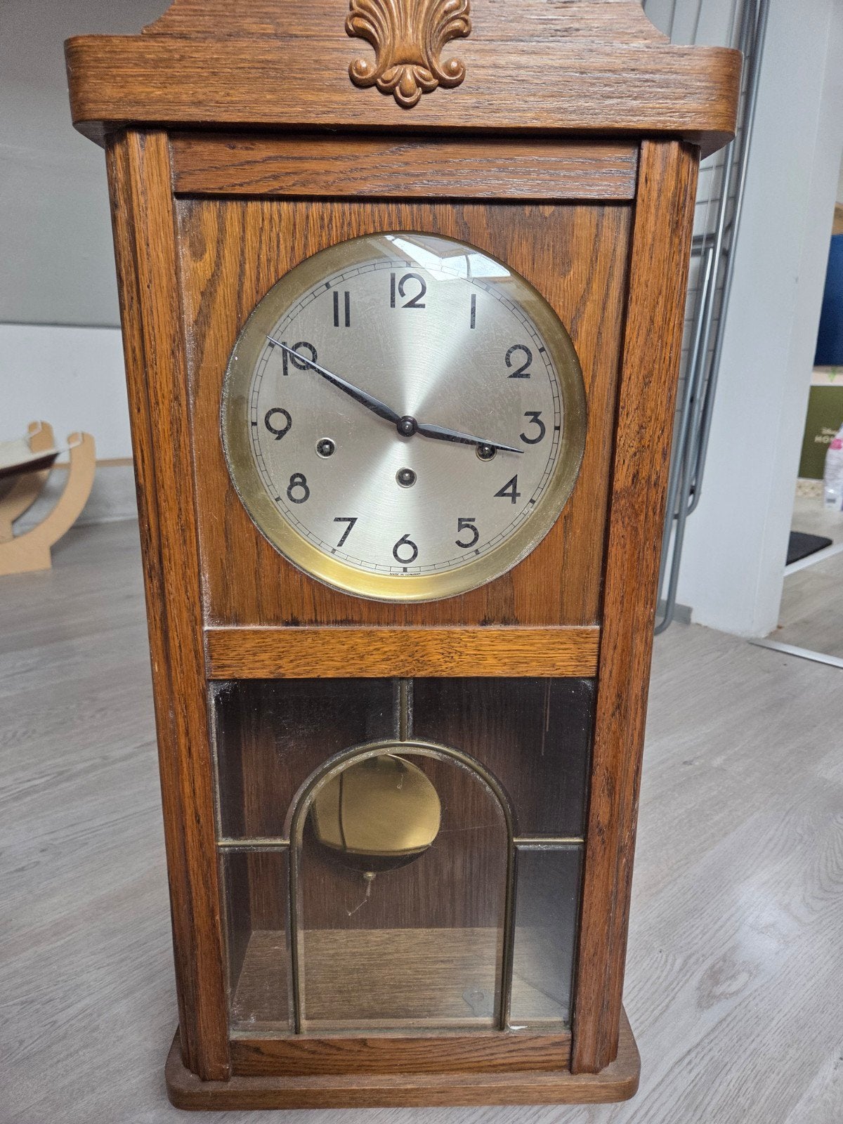 Antieke houten wandklok met slinger, Antiek en Kunst, Antiek | Klokken, Ophalen