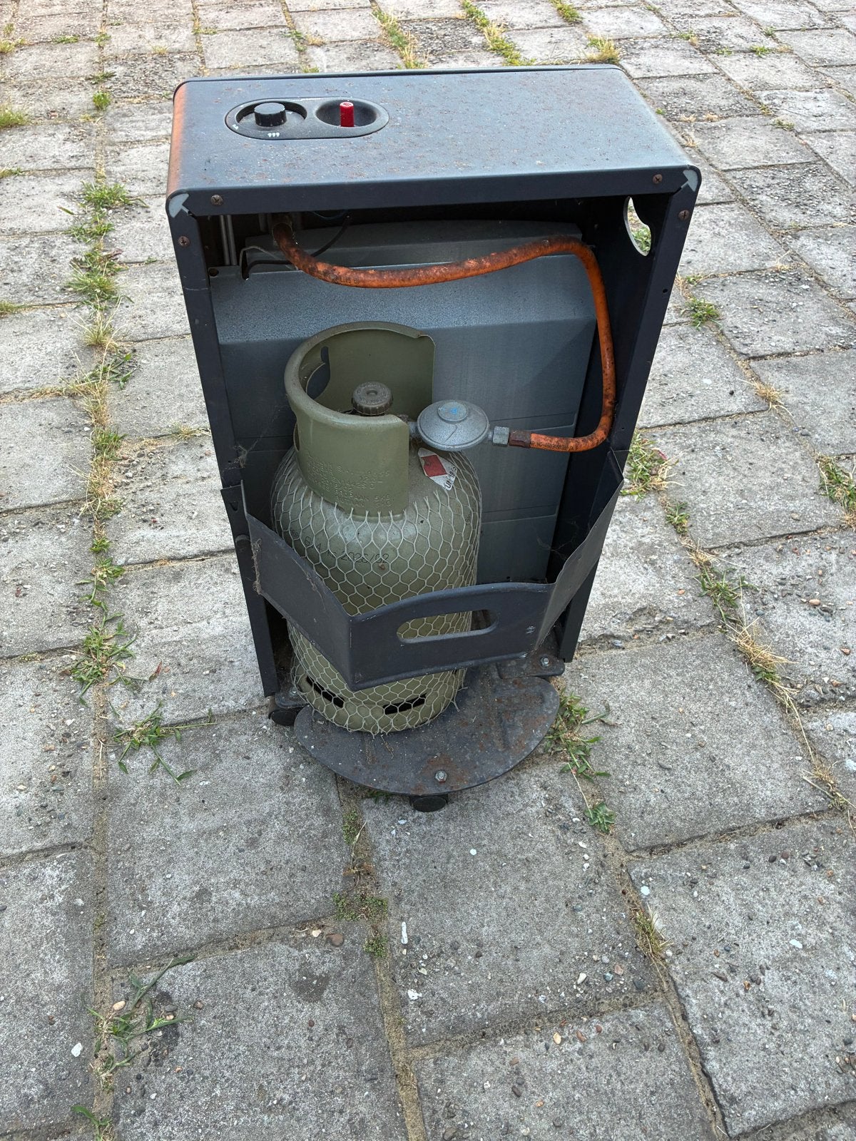 Gaskachel buiten met elektronische ontsteking, Huis en Inrichting, Kachels, Ophalen, Gebruikt, Gas, Vrijstaand