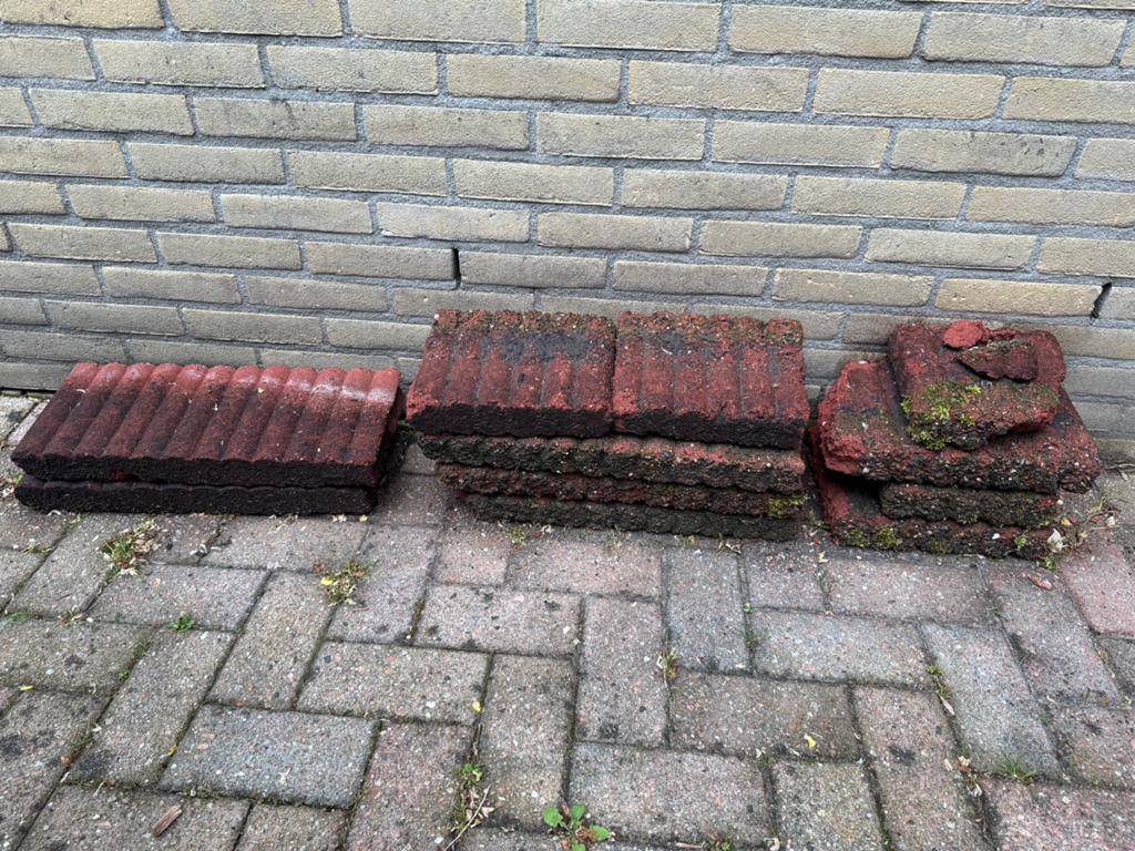 Border randen, tuinborder, stenen borderrand GRATIS, Tuin en Terras, Ophalen, Gebruikt, Beton, Klinkers