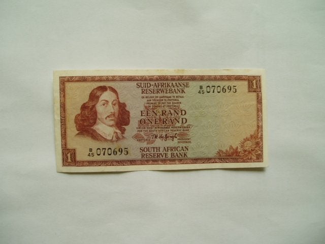 1925. Zuid Afrika, 1 rand (1966-1972) Vermuyden., Postzegels en Munten, Verzenden, Zuid-Afrika, Los biljet