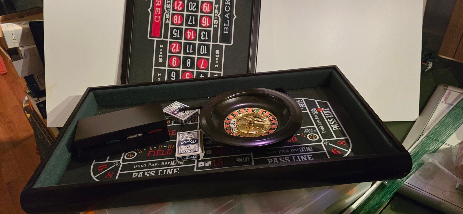 Casino Spelset: Roulette, Blackjack & Craps, Drie of vier spelers, Ophalen, Zo goed als nieuw, Onbekend