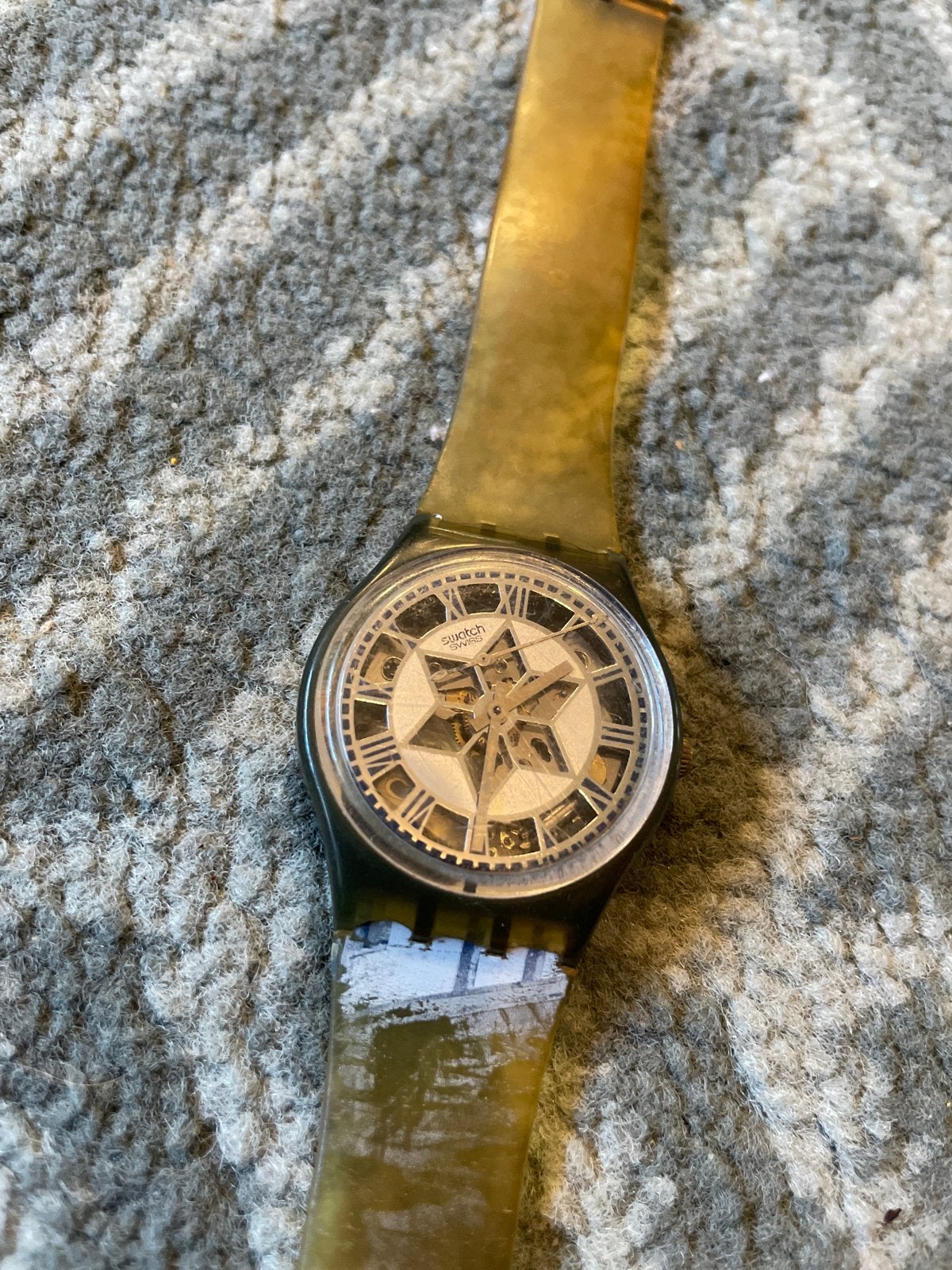 Swatch Gent DECOSCRAPER GP109 uit 1993/1994 (defect), Overige merken, Overige materialen, Met bandje, Polshorloge