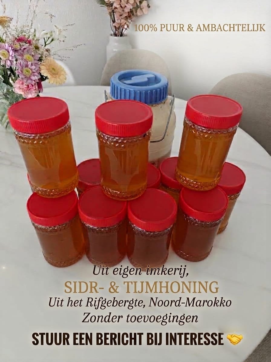 100% zuiver Marokkaanse honing uit eigen imkerij, Ophalen of Verzenden
