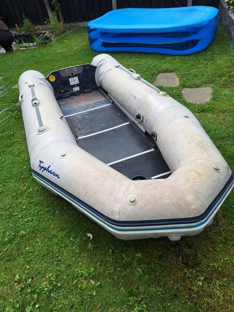 Zodiac Typhoon opblaasbare rubberboot met harde bodem., Ophalen of Verzenden, Gebruikt