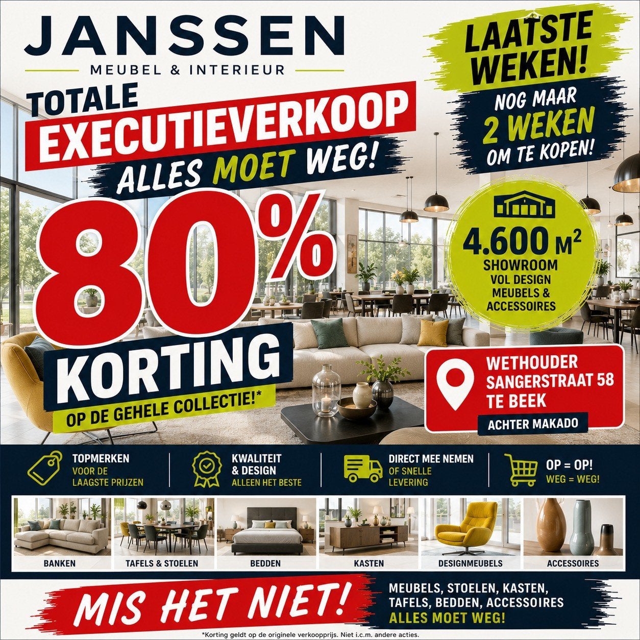 Executie verkoop 80% korting!!, Ophalen, Overige maten, Modern, Klassiek, Diverse stijlen, Nieuw