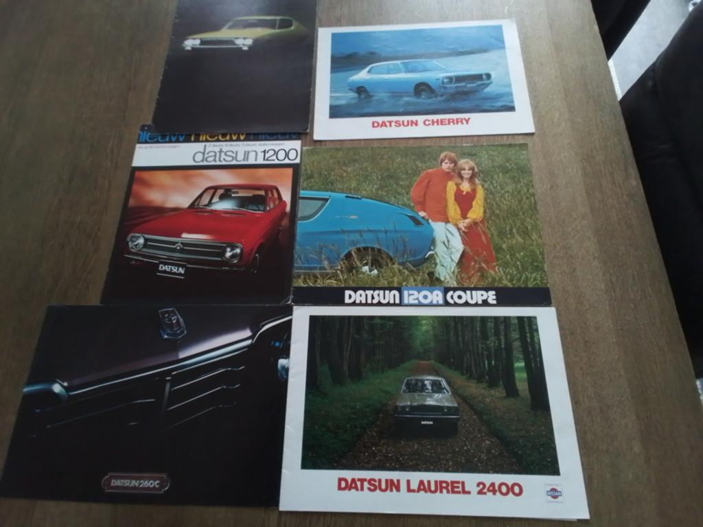 Folders Datsun 120A coupe, 2400, 1200, 260C, 240K GT, Cherry, Ophalen of Verzenden, Zo goed als nieuw, Overige merken