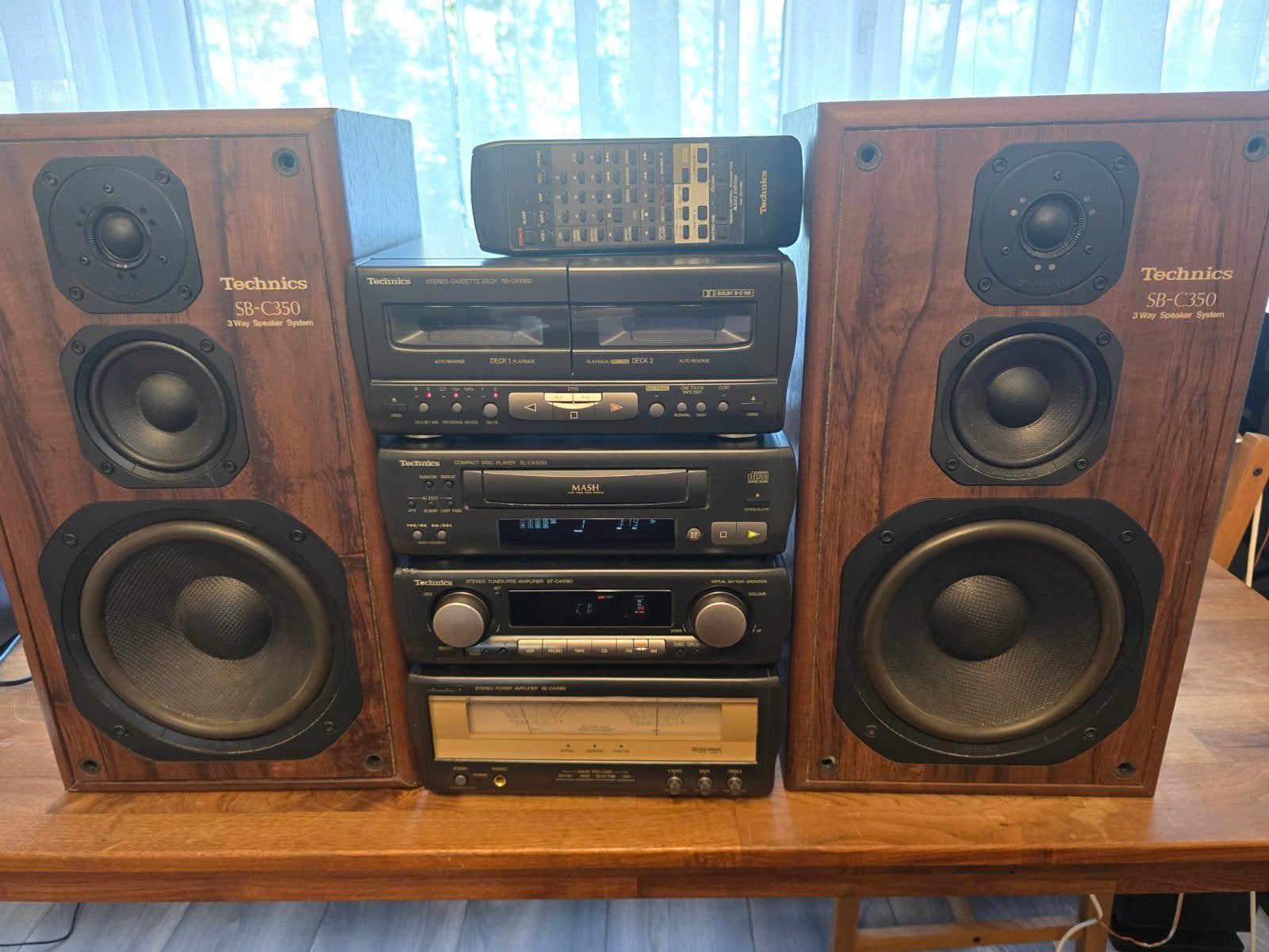 Technics SC-CA1080/1060 Stereoanlage + SB-C350, Ophalen of Verzenden, Gebruikt, Cassettedeck, Overige merken