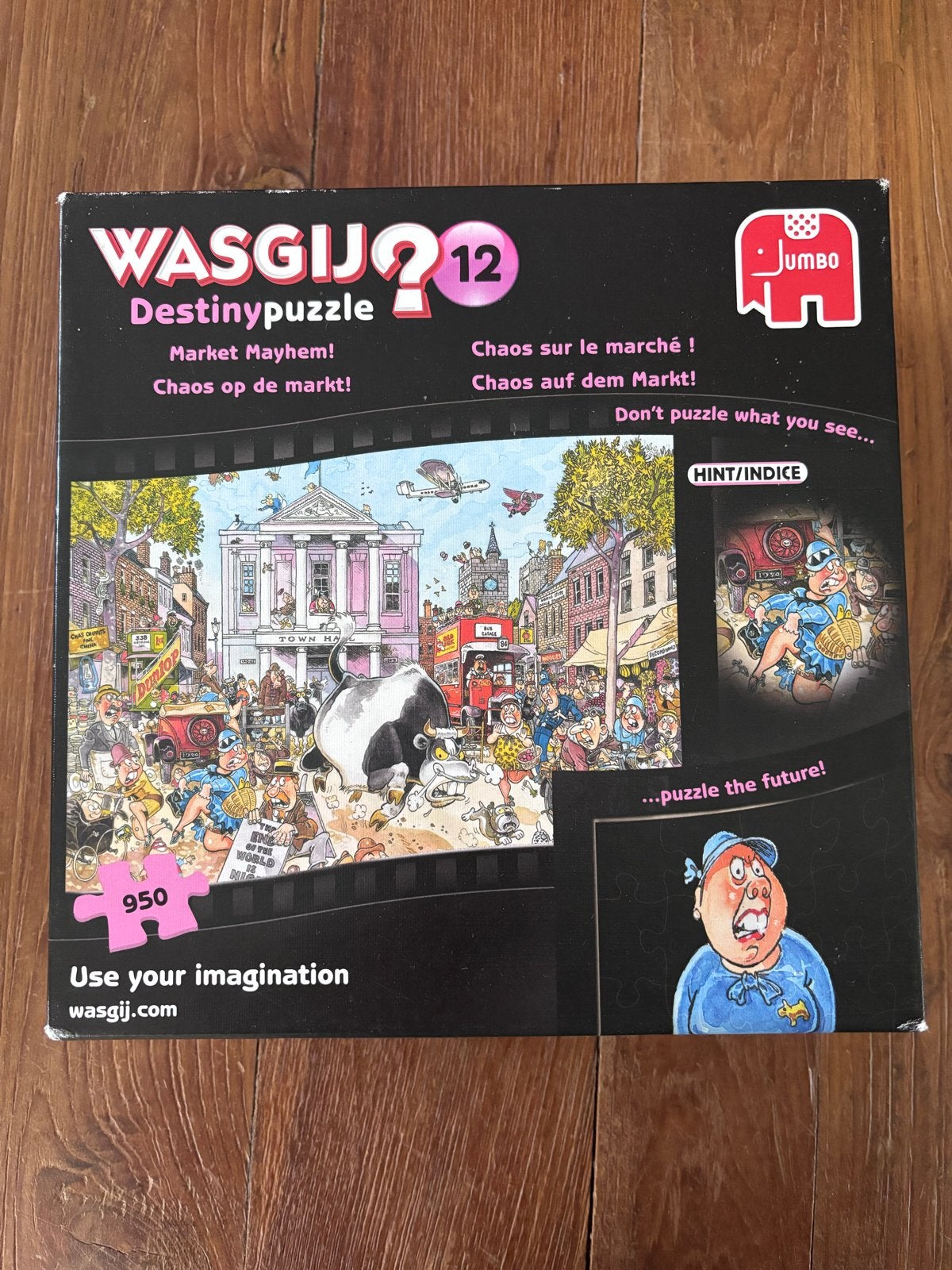 Wasgij Destiny 12: Market Mayhem! Legpuzzel 950 stukjes, Ophalen of Verzenden, 500 t/m 1500 stukjes, Gebruikt, Legpuzzel