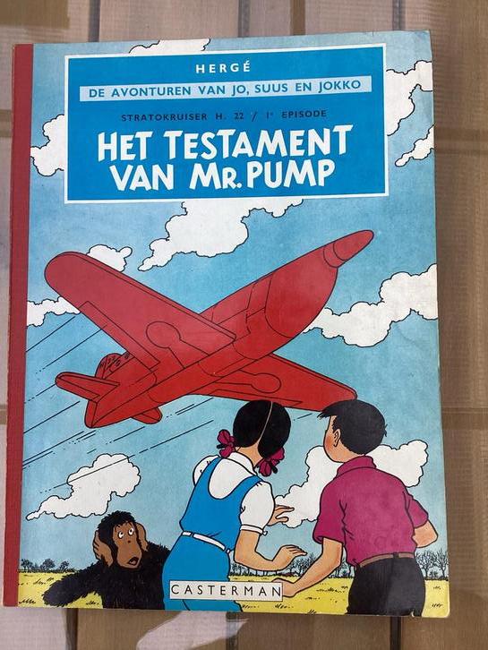 Jo, Suus en Jokko - Het Testament van Mr. Pump (1951), Boeken, Stripboeken, Zo goed als nieuw, Eén stripboek, Ophalen of Verzenden
