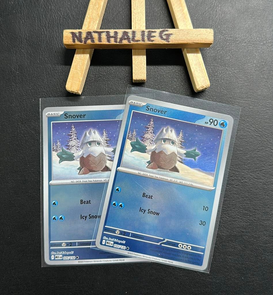 Snover reverse 035/132 Pokemon Mega Evolution, Ophalen of Verzenden, Nieuw, Losse kaart
