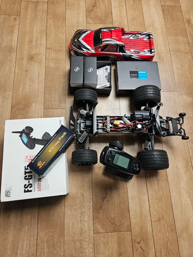 Traxxas Stampede 2WD RC auto - Overcompleet pakket, Elektro, Auto offroad, Ophalen of Verzenden, Zo goed als nieuw