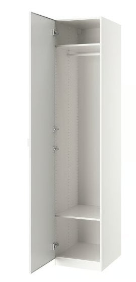 IKEA Platsa hangkast met Sammodal deur (links) z.g.a.n., Huis en Inrichting, Ophalen, Met plank(en), 50 tot 100 cm, Zo goed als nieuw
