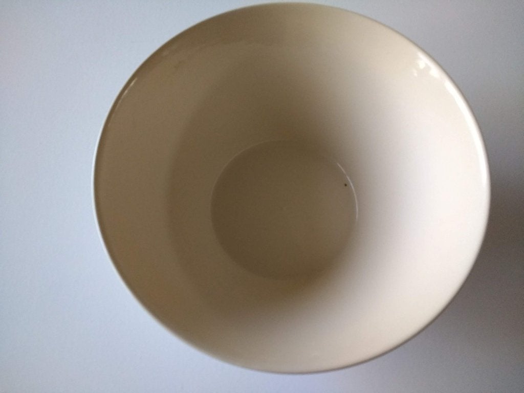 Strak model warm witte schaal / Pot Scheurich 19 cm doorsnee, Schaal, Rond, Ophalen of Verzenden, Zo goed als nieuw
