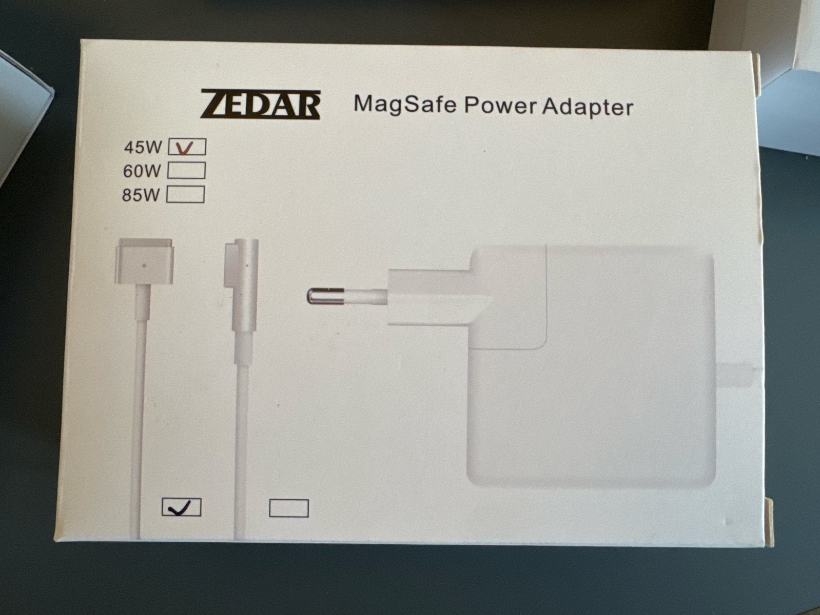 ZEDAR MagSafe Power Adapter 45W, Ophalen of Verzenden, Nieuw