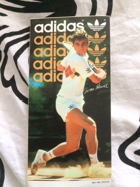 Vintage Adidas Tennis sticker Ivan Lendl, Ophalen of Verzenden, Zo goed als nieuw, Sport