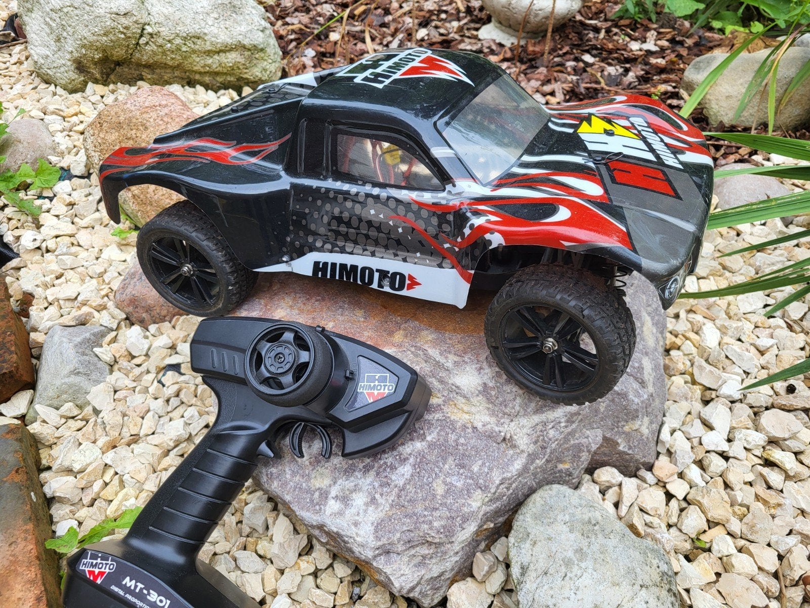 Himoto RC Auto met Accu, Lader en Afstandsbediening, Elektro, Gebruikt, Auto offroad, Ophalen of Verzenden