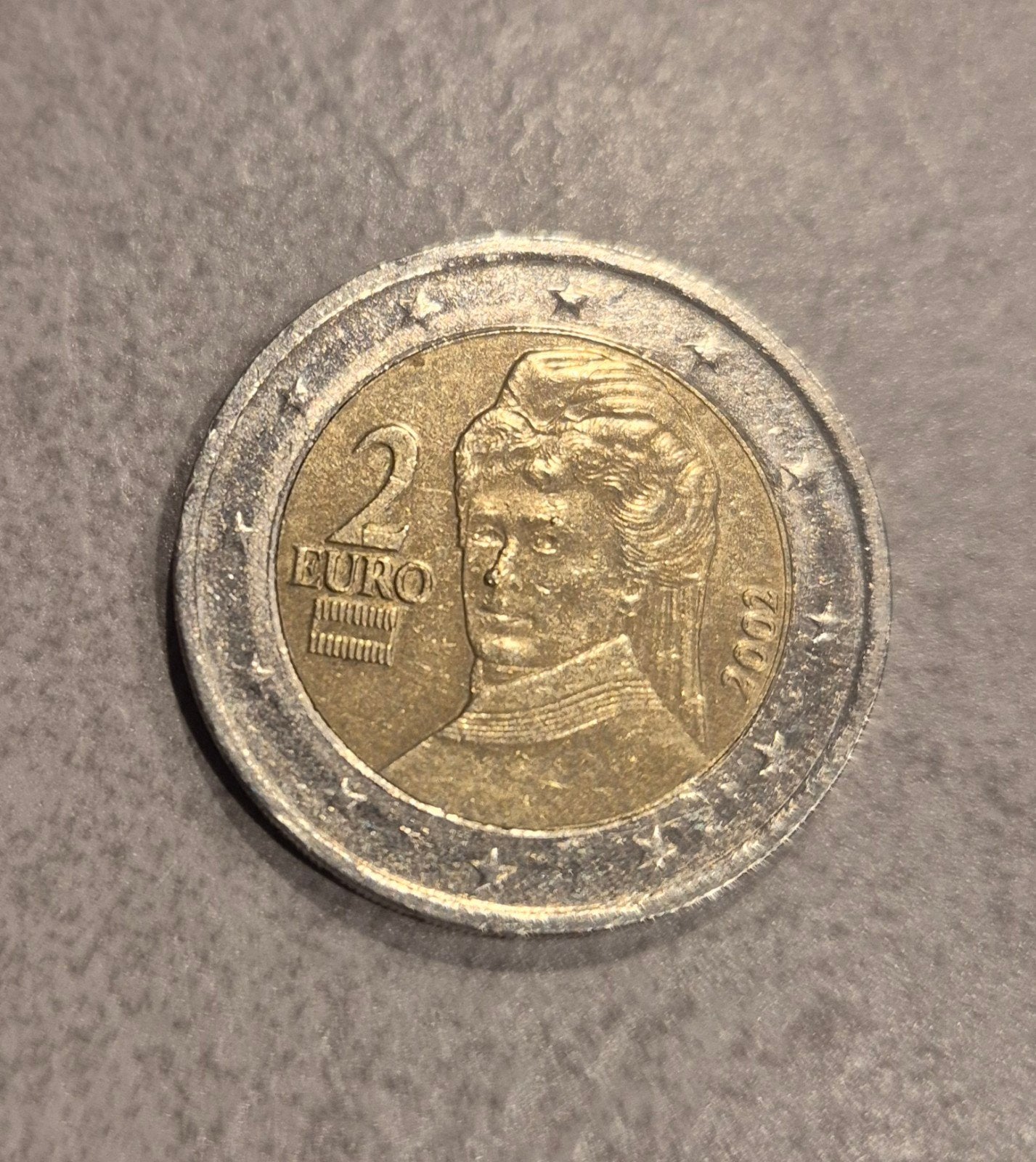 2 euro munt Oostenrijk Bertha von Suttner 2002, Postzegels en Munten, Munten | Europa | Euromunten, Ophalen of Verzenden, Oostenrijk