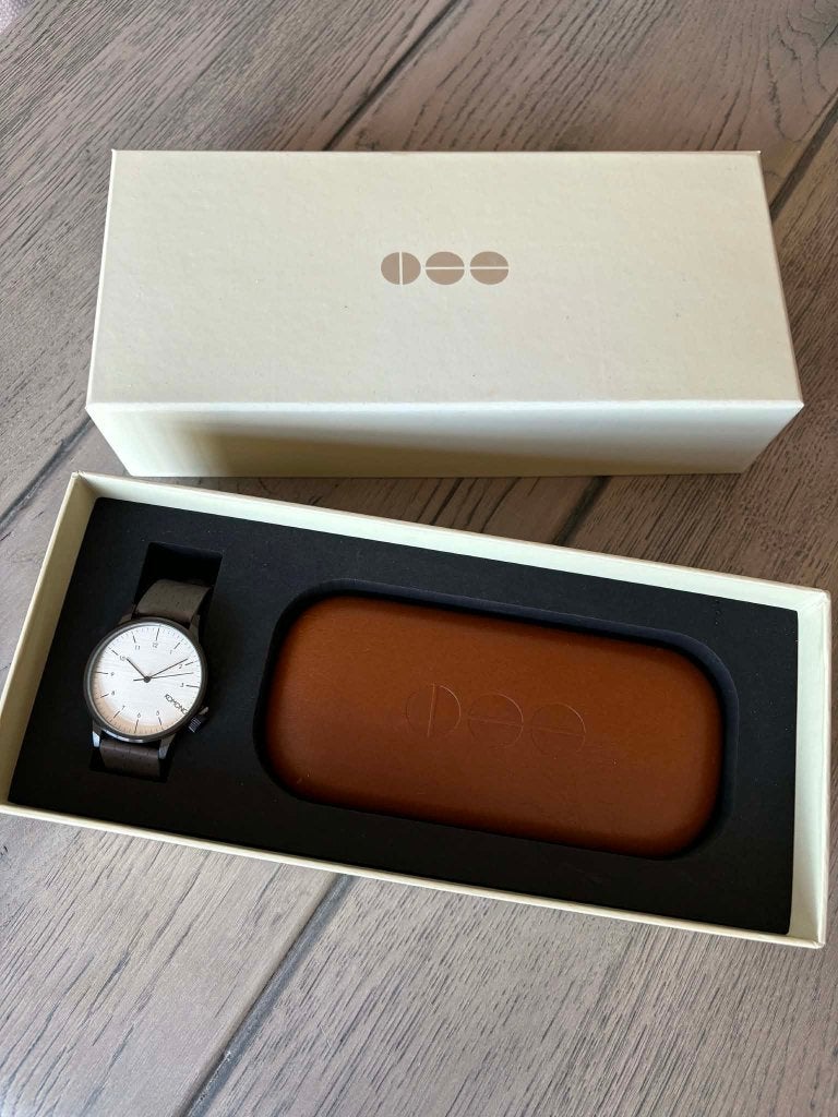 Nieuw: Komono horloge + zonnebril, Leer, Staal, Polshorloge, Nieuw