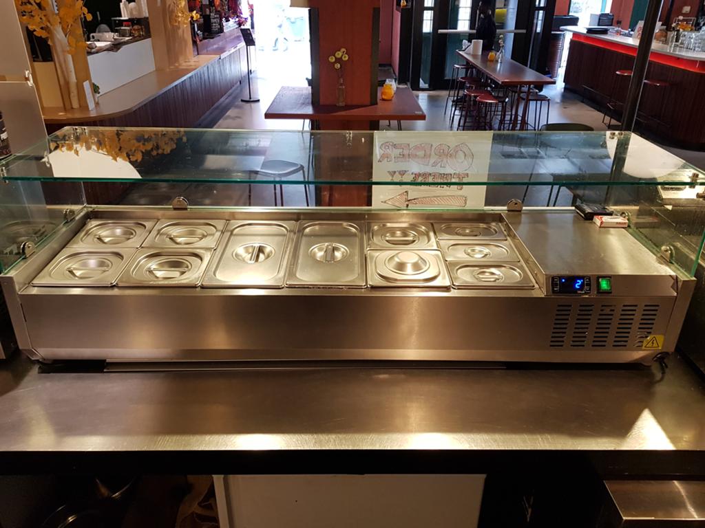 Koel vitrine/toppingbar - Zeer goede staat, HACCP, Ophalen of Verzenden, Gebruikt, Koelen en Vriezen