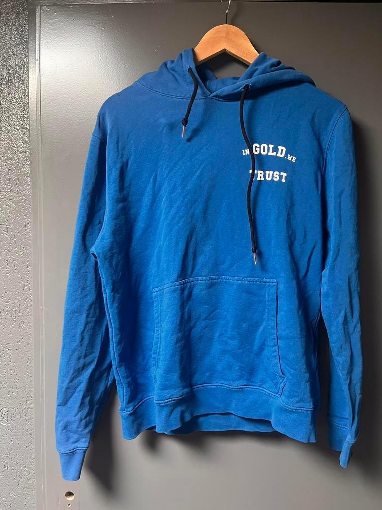 In Gold We Trust super mooie hoody, Ophalen of Verzenden, Zo goed als nieuw, Maat 46 (S) of kleiner, Blauw
