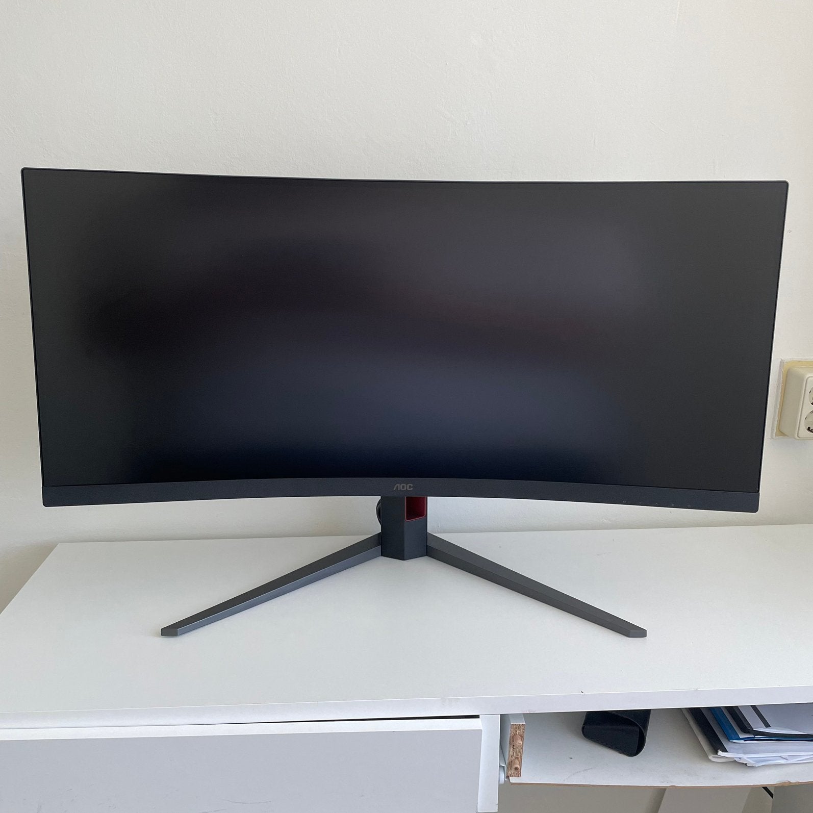 34” QHD AOC Gaming Monitor, Curved, VA, Zo goed als nieuw, Ophalen