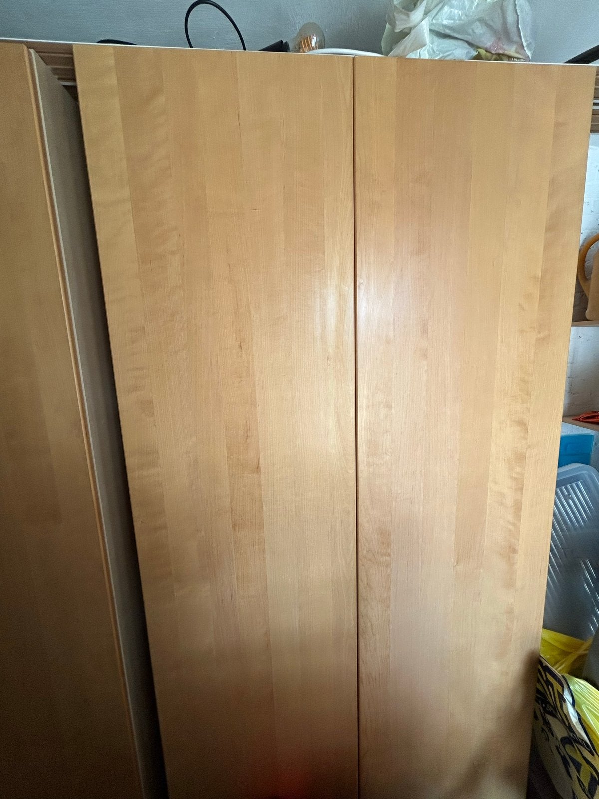 Kledingkasten PAX houtkleur, Ophalen, Gebruikt, 100 tot 150 cm, 200 cm of meer