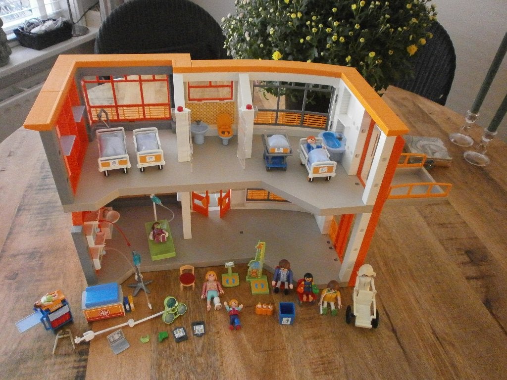 Playmobil/Playmobil ziekenhuis/Playmobil 6657 ziekenhuis, Gebruikt, Gebouw, Complete set, Ophalen of Verzenden