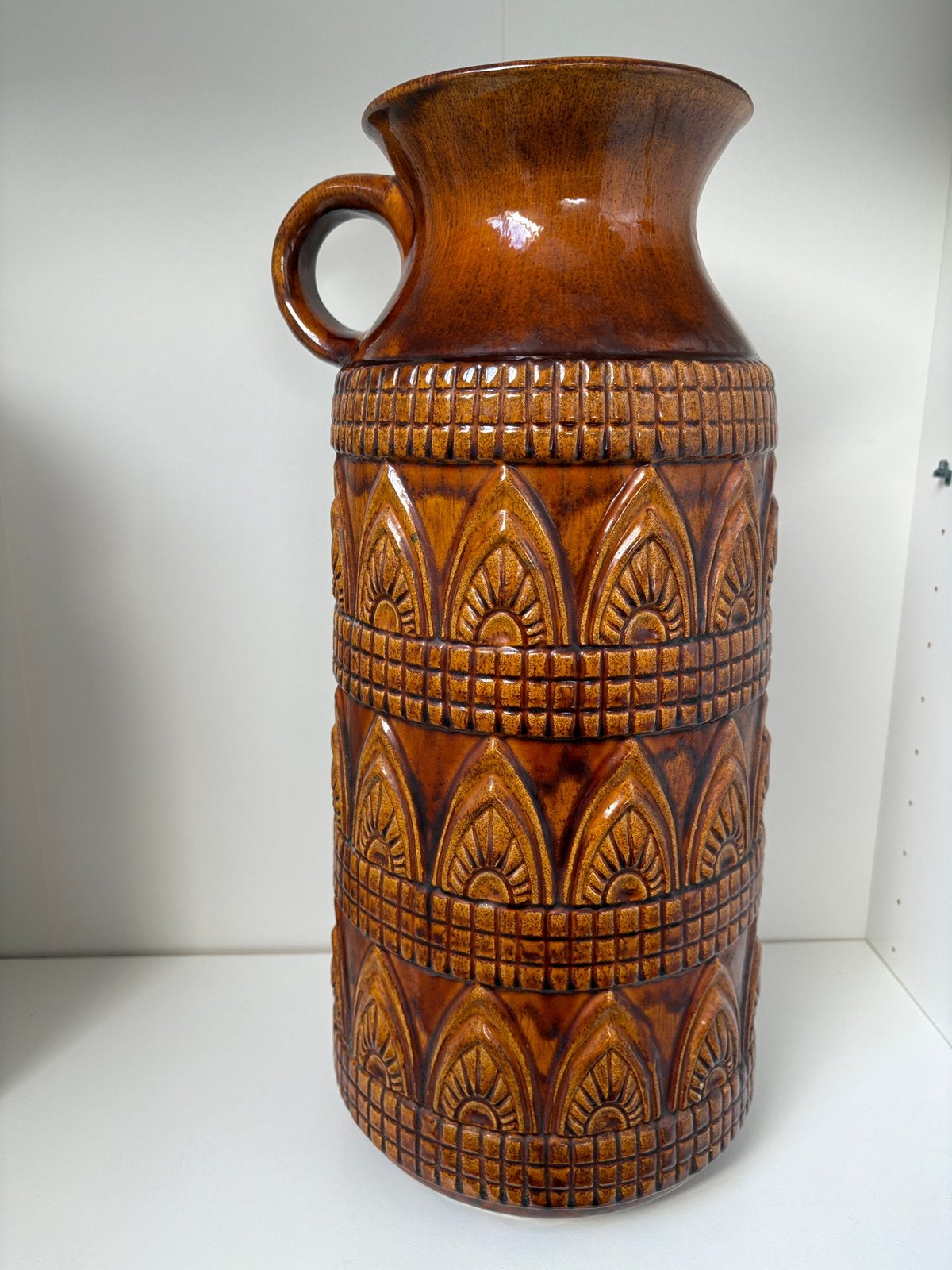 Grote vintage West Germany vaas 43 cm – jaren 70, Ophalen