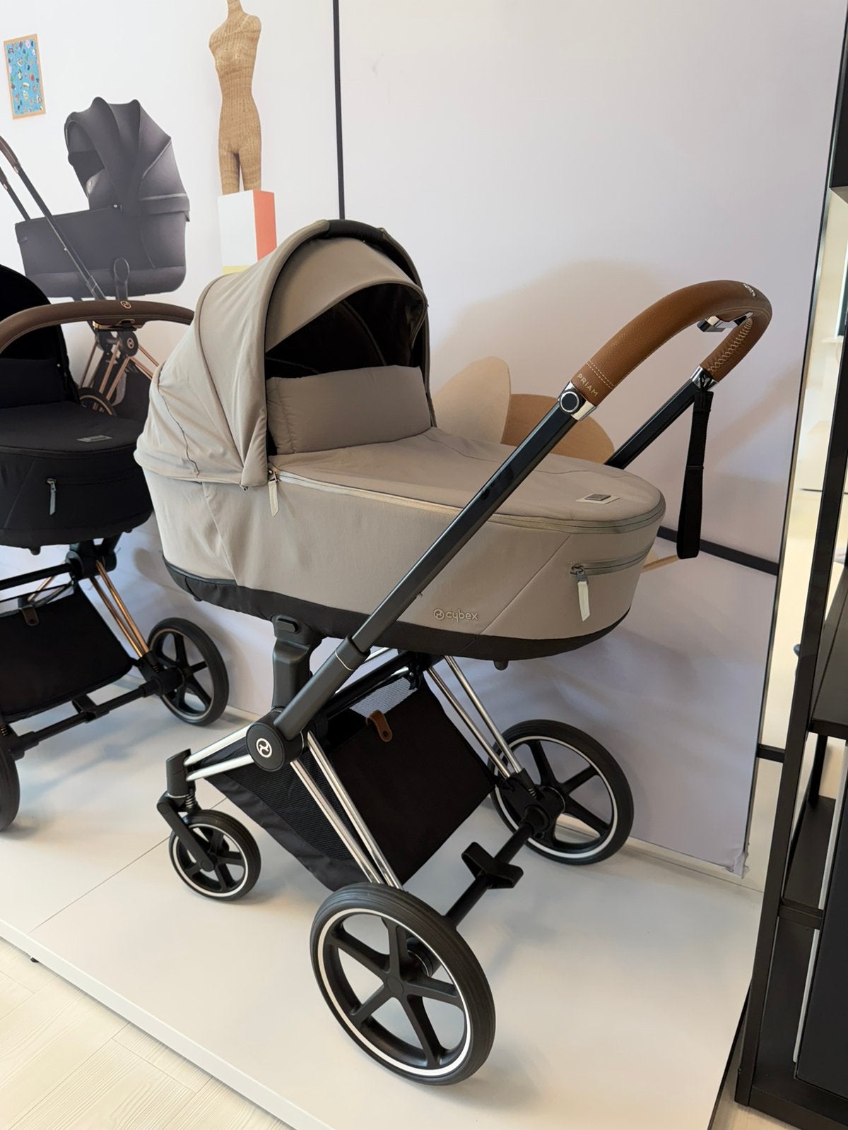 Showmodel Cybex Priam 4 Rose Gold Frame - Mirage Grey, Ophalen, Zo goed als nieuw, Overige merken