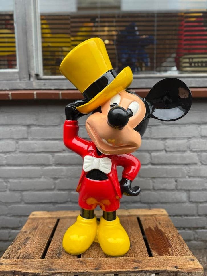 Mickey Mouse Beeld met hoge hoed, Verzamelen, Ophalen, Gebruikt, Fantasy